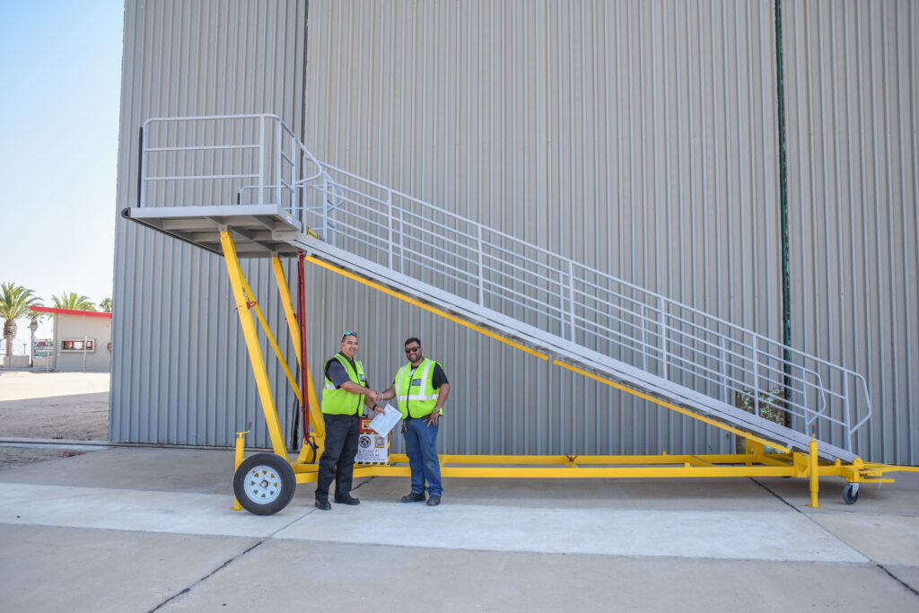 Airstairs built for onboarding planes Namibia. Namibian Welder. Namibian made.